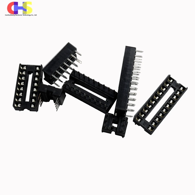 10pcs 2.54mm IC Socket DIP6 DIP8 DIP14 DIP16 DIP18 DIP20 DIP28 DIP40 pins Connector DIP Socket 6 8 14 16 18 20 24 28 32 40 Pin