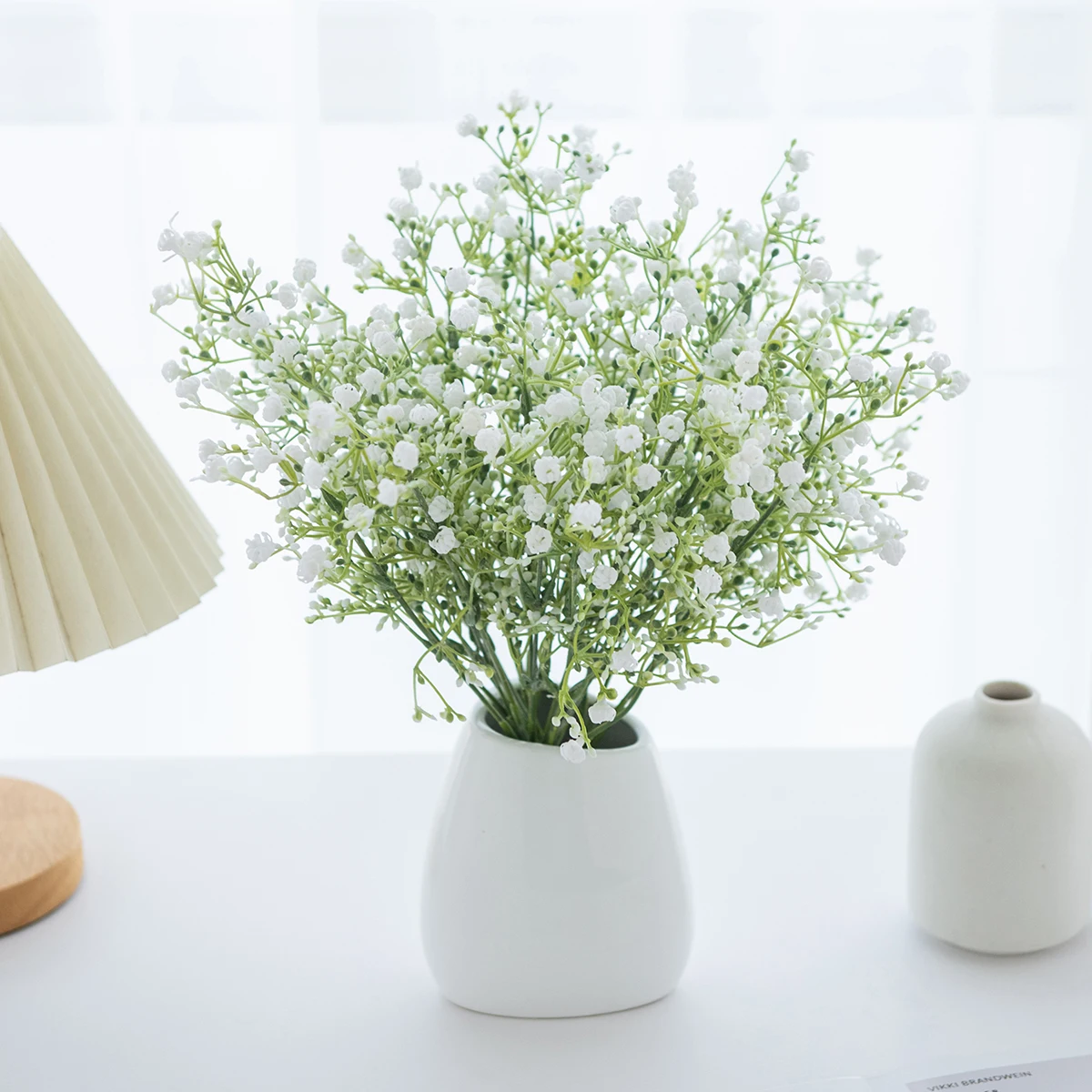 5 Stück Künstliche Blumen Pflanzen Gypsophila Hochzeitskranz Brautstrauß Heimdekoration Vase Tisch Garten Hof DIY Geschenke Herbstdekoration – Detail 6