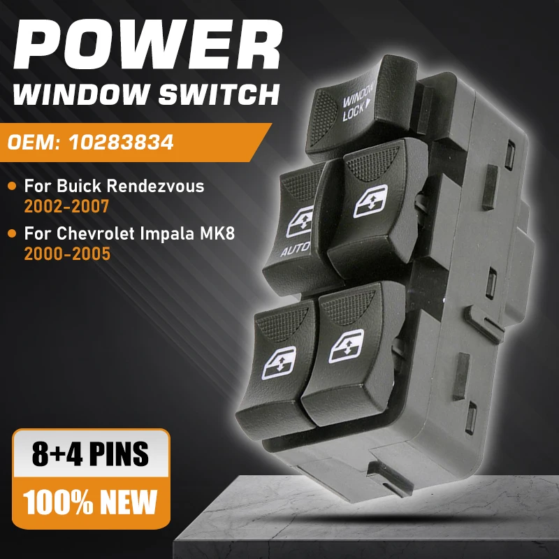 

Главная кнопка включения стеклоподъемника для Chevrolet Impala MK8 2000-2005, аксессуары Buick Rendezvous 2002-2007 10283834 10413253