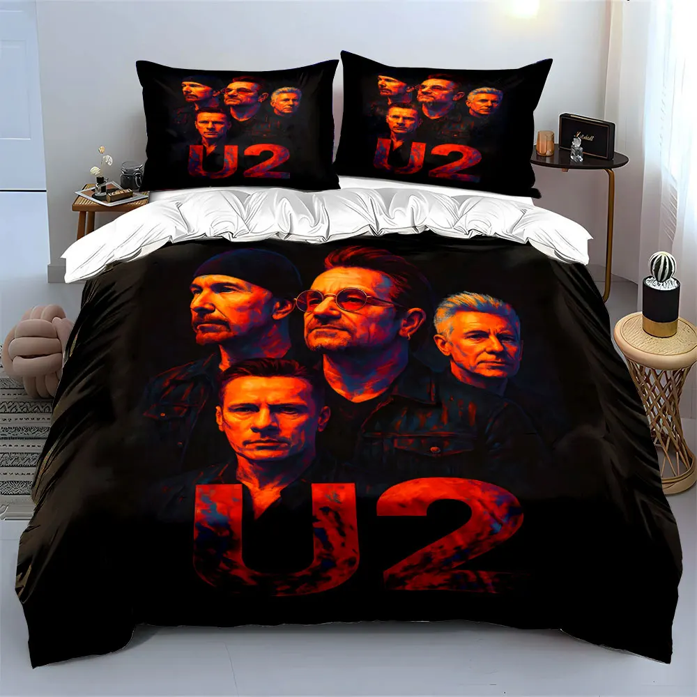 

Colorful illuminated band poster Print Soft Comfortable Duvet Cover Bedding Set Included 1*Duvet Cover 2*Pillowcases