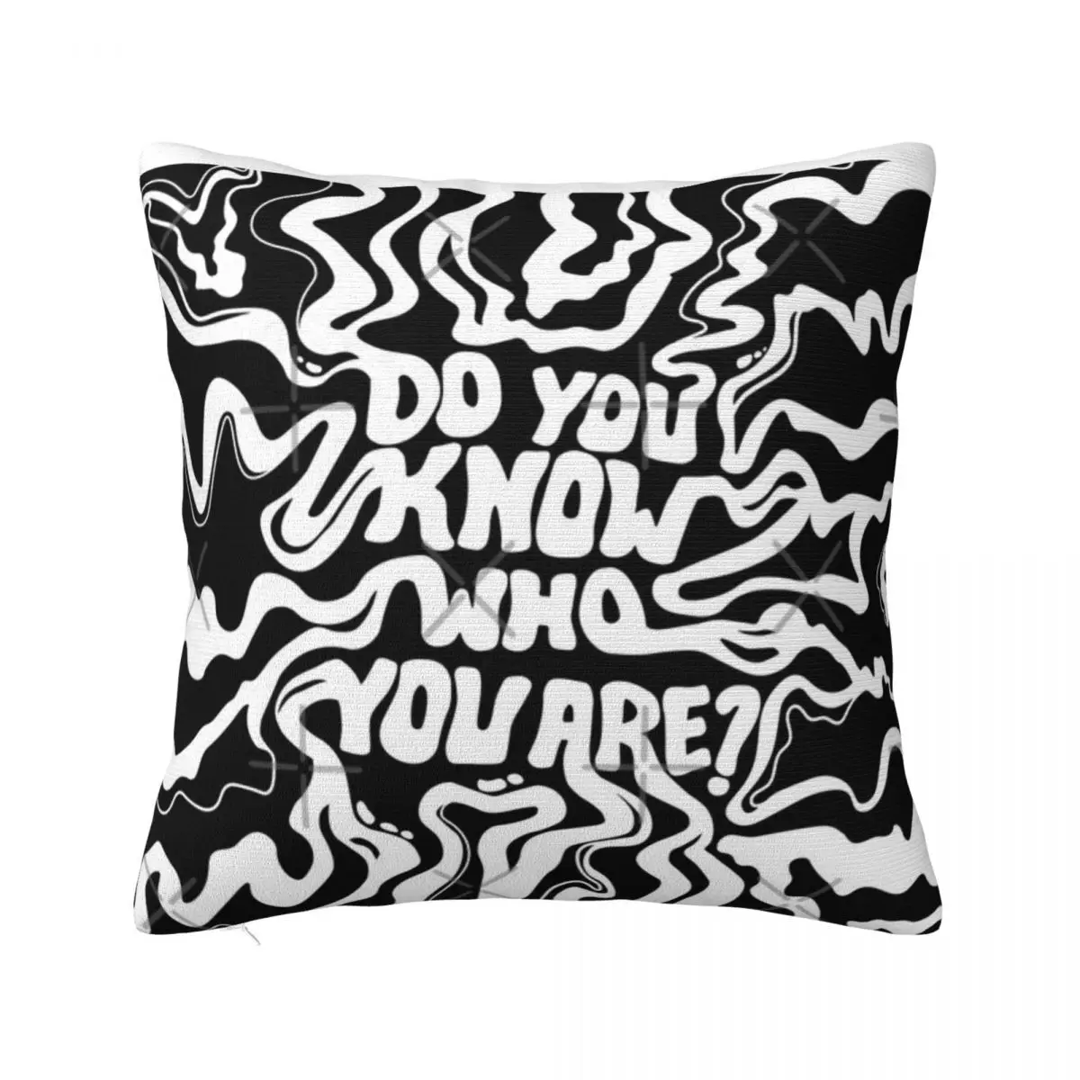 Do You Know Who You Are - Black & White Cushion Cushion Covers Cushion Cover 45*45 Pillow Case Pillow Cover