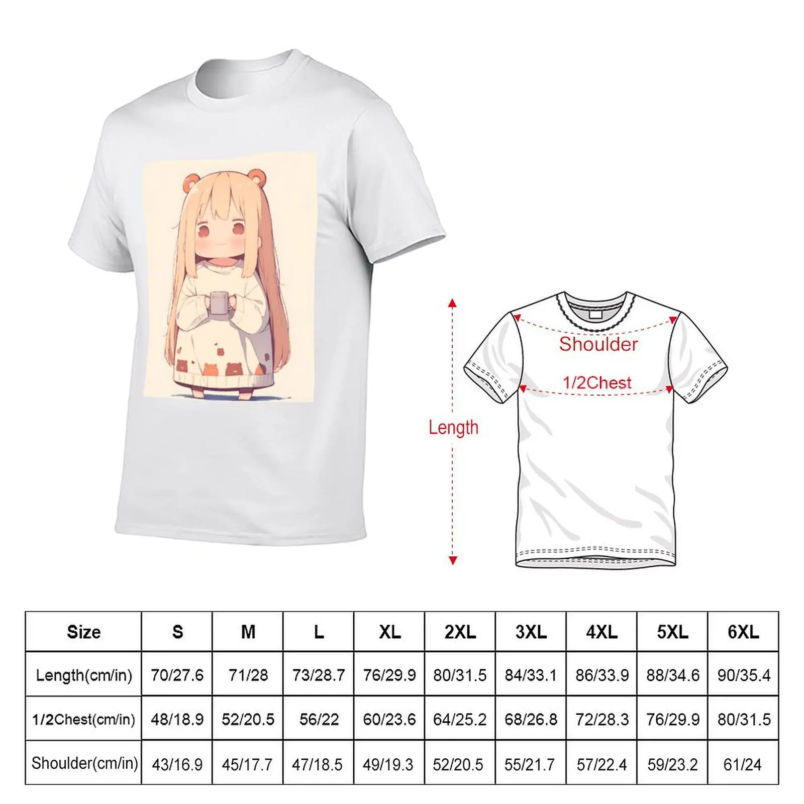 Umaru-chan - 13 T-Shirt Casual All Match Tee Shirt for Men