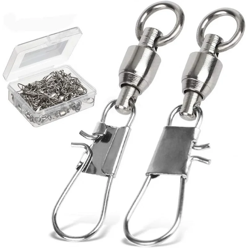 25-50 Peças Girador de Pesca com Rolamento de Esferas de Encaixe, Girador de Pesca de Alta Capacidade de Carga, Acessório Essencial para Pesca Marítima e