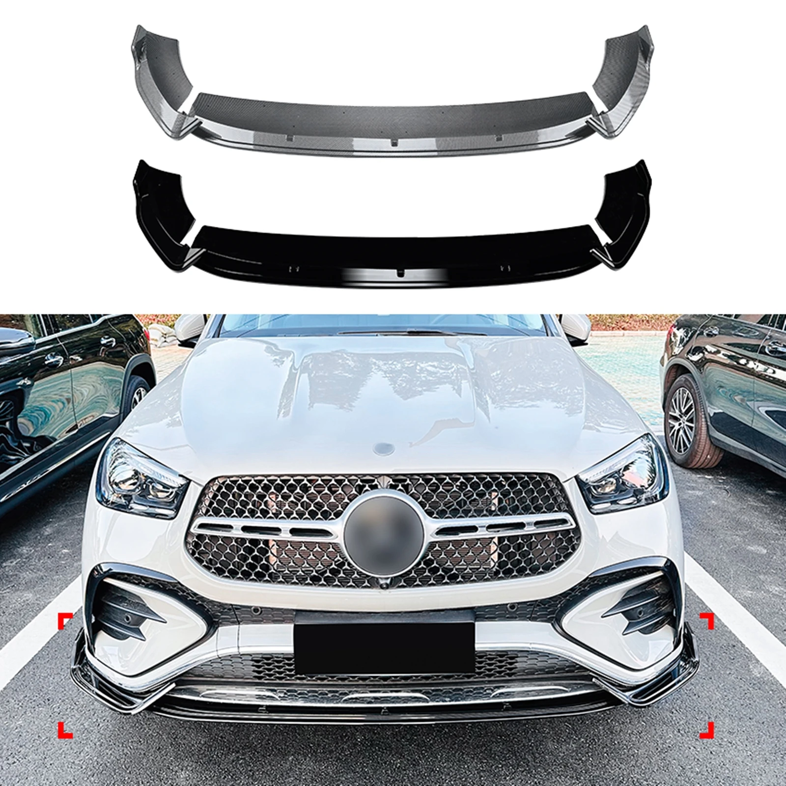 

Car Front Bumper Splitter Lip Lower Spoiler Blade Auto Part For Mercedes Benz GLE Class Coupe W167 C167 AMG 2024