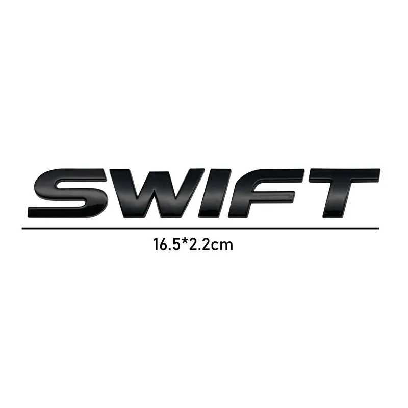 1pcs Black Silver 3D ABS Car Trunk Tail SWIFT Letter Logo Decorative Decals Sticker Emblem Auto Styling Accessories