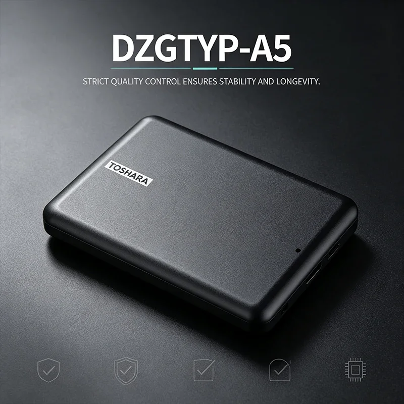 [Brand+] Original A5 Portable External Hard Drive Black High Speed Storage Disk for Mac Windows Laptop Desktop PC Data Backup