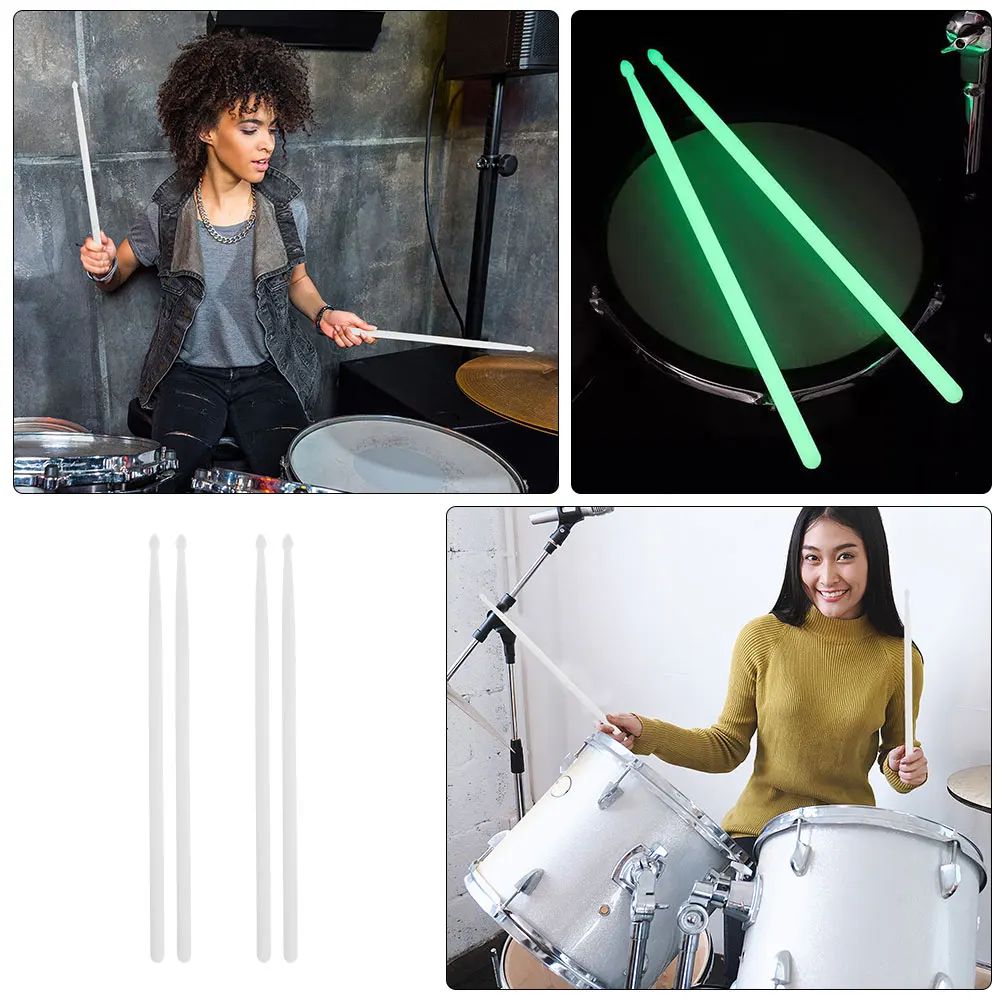 

4 Pcs Luminous Drum Stick Drumsticks Cymbal Accessories 5a Practical Musical Instrument Penetration
