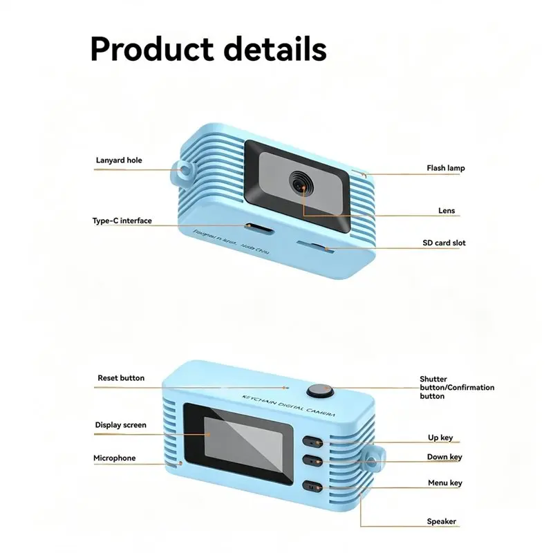 HD Keychain Digital Camera Thumb Design 1920X1080 30Fps Portable Camcorder Recorder TFT LED Screen For Kids Gift B-Y41A