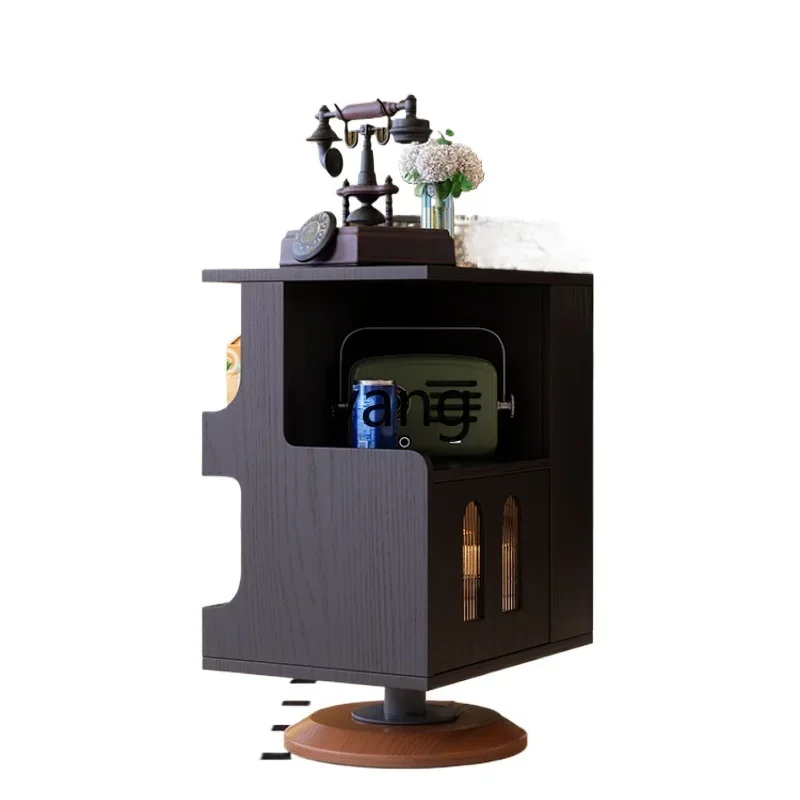 XYY solid wood small edge few living room Internet celebrity rotatable ash wood corner few
