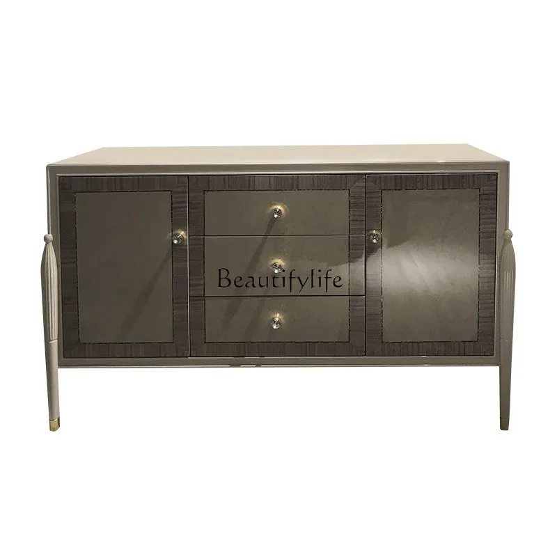 

American rural light luxury solid wood porch cabinet simple modern locker neoclassical European style