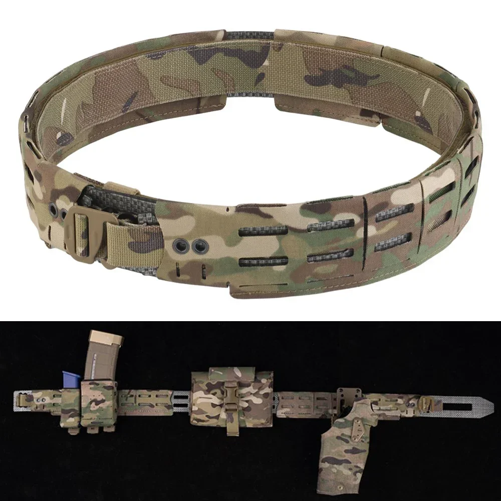 

Tactical Belt 2 in 1 MOLLE Hunting Combat Belt Replaceable Fasteners Airsoft War Game Lightweight Combination Waistband