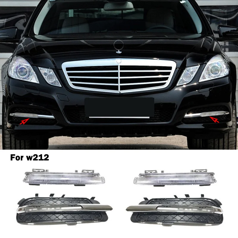 For Mercedes Benz E Class W212 Fog Lamp Frame Chrome Front Lower Grill A 2128851523 2128851623 2128851574 2128851674 2049068900