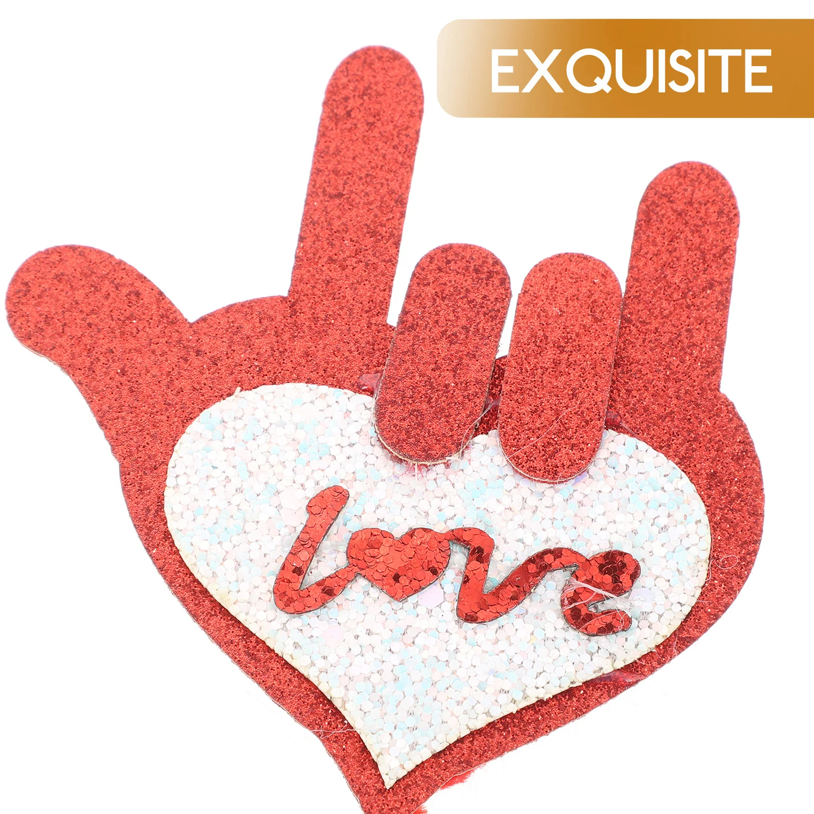 

2Pcs Heart Headpieces Cute Red Heart Hairbands Flexible Hold Hair Firmly Perfect Valentine's Day Wedding Party Gift