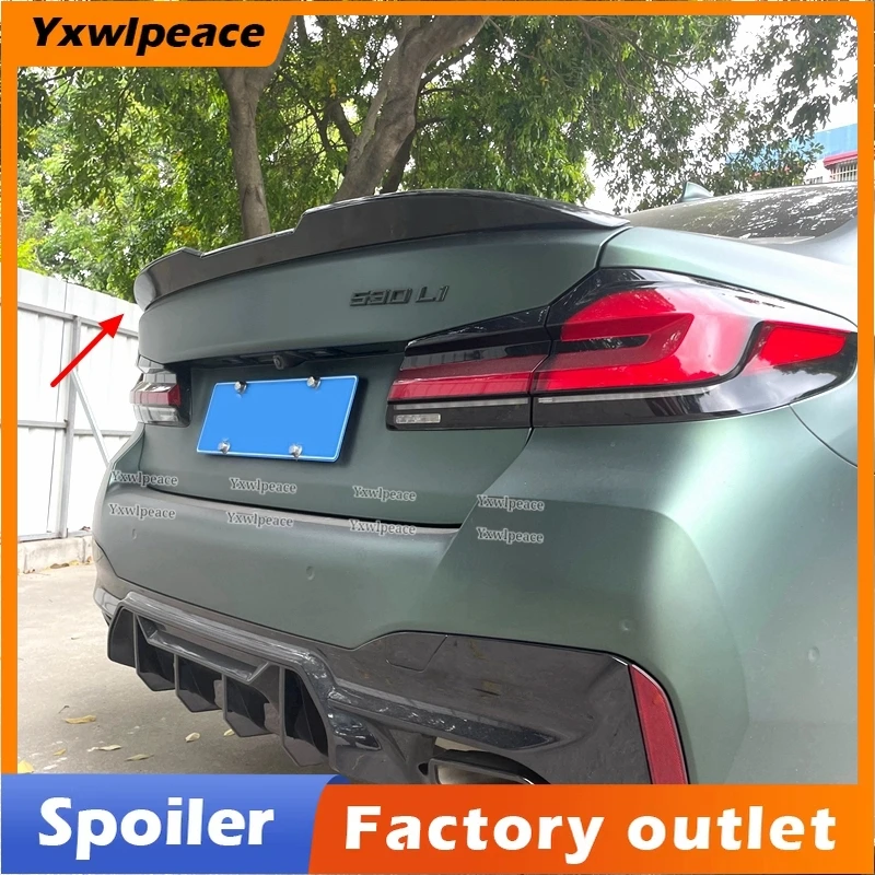 For BMW G30 5 Series M5 530i 540i 2018 2019 2020 2021 2022 High Quality ABS Plastic Unpainted Color Rear Trunk Lip Spoiler Wing