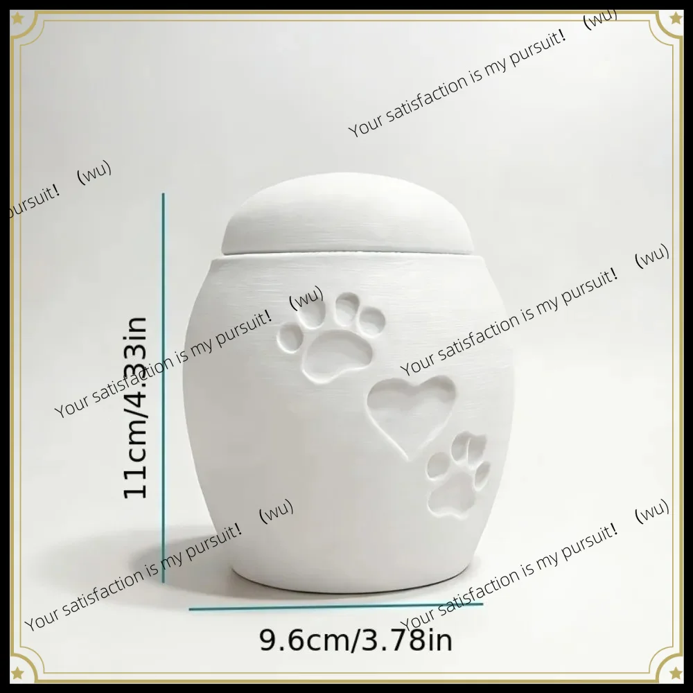 ZOCI-FOR Creative 3D Printed Pet Cremation Urns Minimalist Plastic Cat Ash Urn with Lid Sealed Ash Memorial Container for Puppy