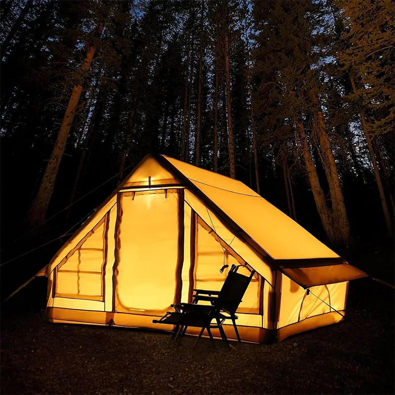 Sun Shelter Hiking Traveling  Large Space Outdoor Larger Camping Portable Retro Inflatable Air Tent Oxford Cloth