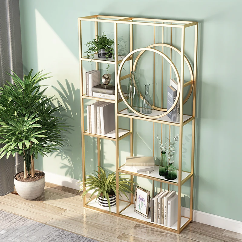 

Luxury living room wall storage rack metal frame display rack