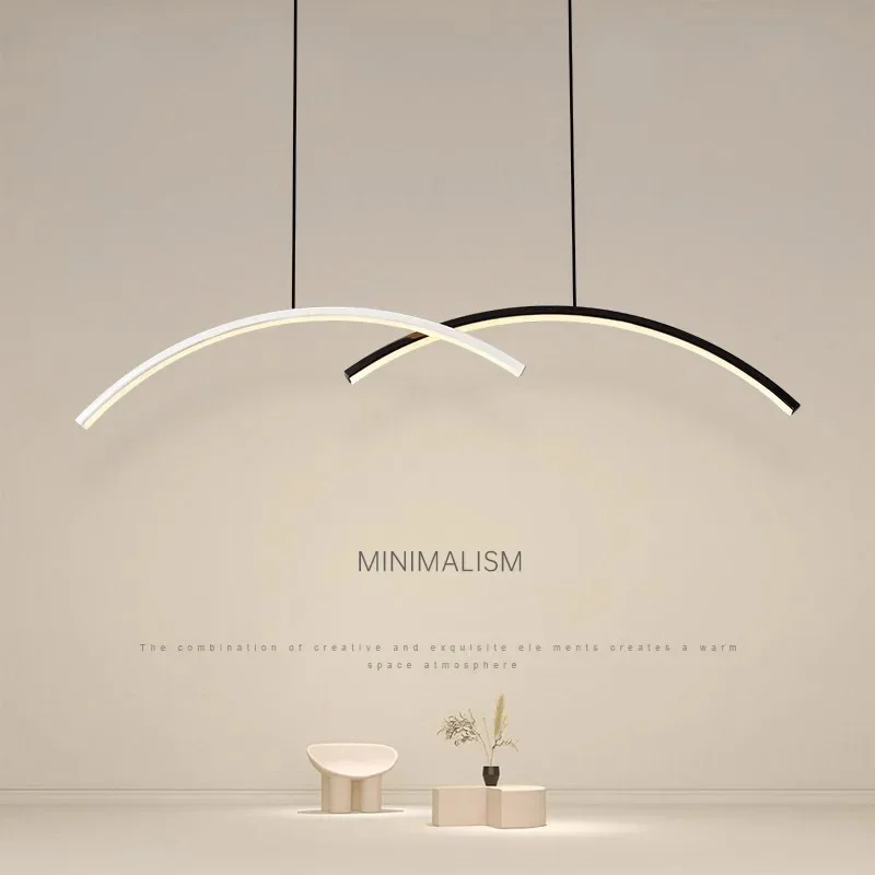 

Modern Minimalism LED Control Ceiling Pendant Lights Remote control Dining Room Kitchen Bar Living Room Bedroom Balck Ceiling