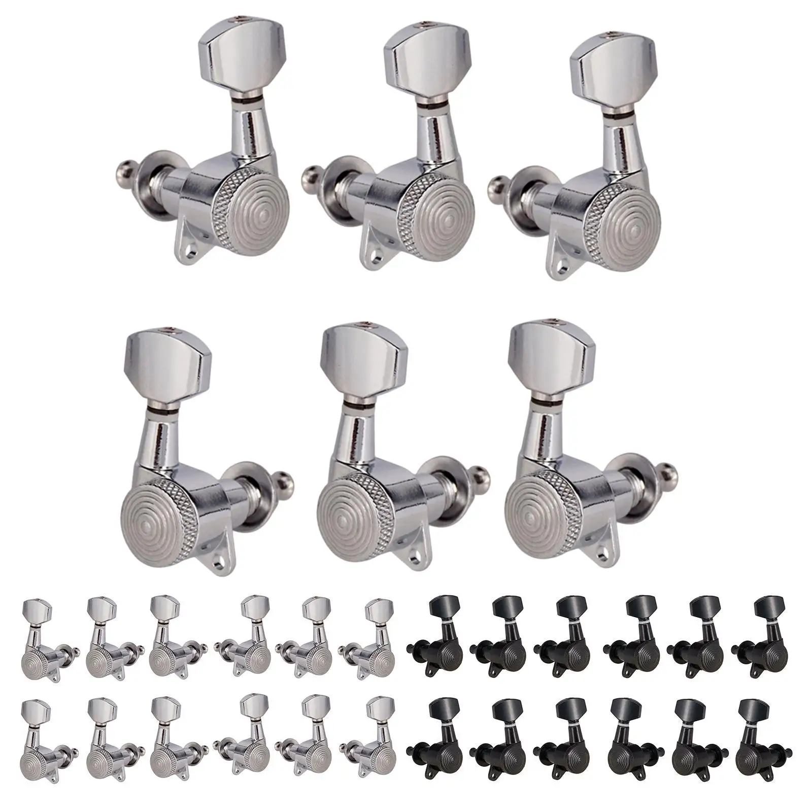 6Pack of Guitar String Peg Locking Tuners Tuning Pegs Guitar for Machine Head Guitar Parts & Accessories