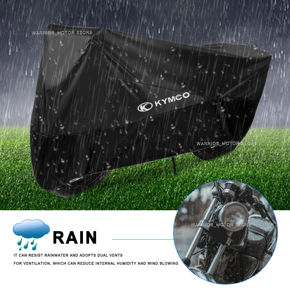 Motorcycle Cover Uv Protector Dust All Season Motorcycle Waterproof Cover For KYMCO AK550 XCITING 250 300 350 400 400S 500