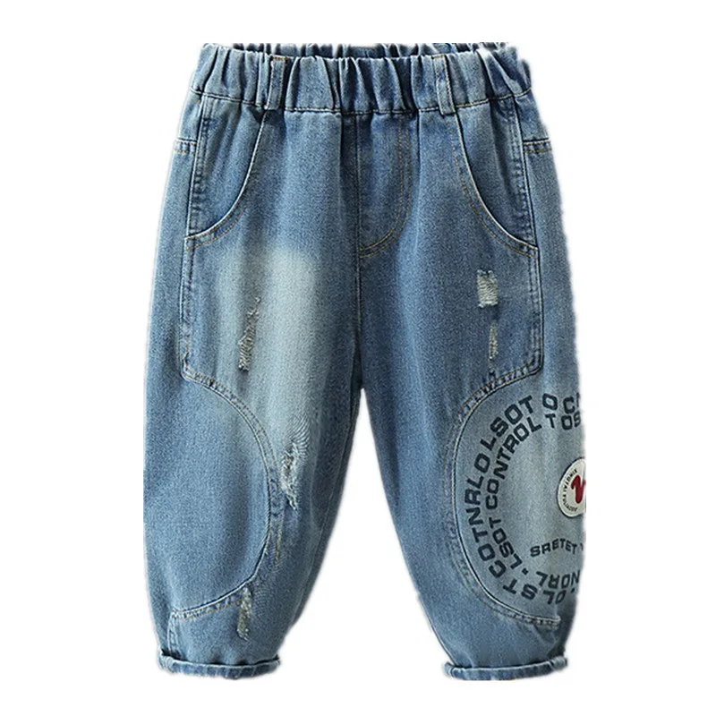 

Весенние джинсы для маленьких девочек и мальчиков от 2 до 10 лет, детские штаны, синие джинсы, брюки для маленьких девочек, одежда для маленьких девочек, осенние детские штаны