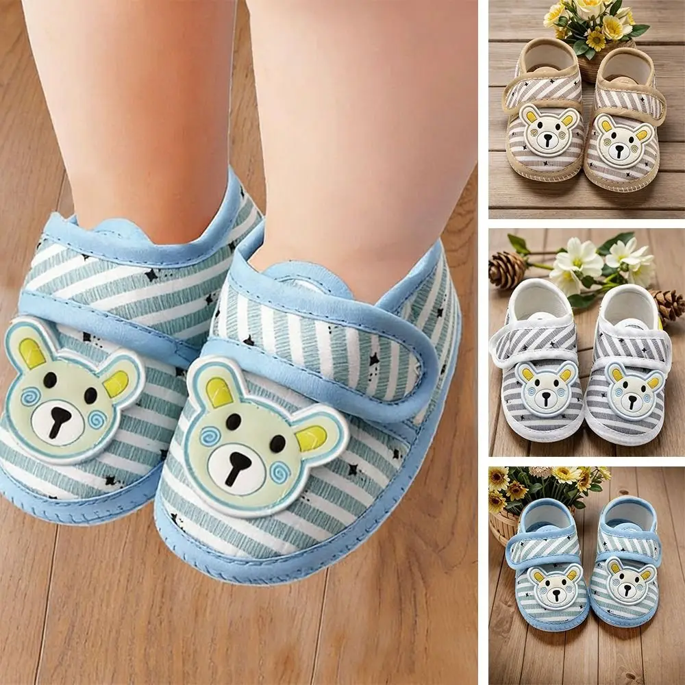 Cute Soft Sole Shoes Cartoon Bear Anti-slip Infant Walker Shoes Breathable Booties Newborn view 3
