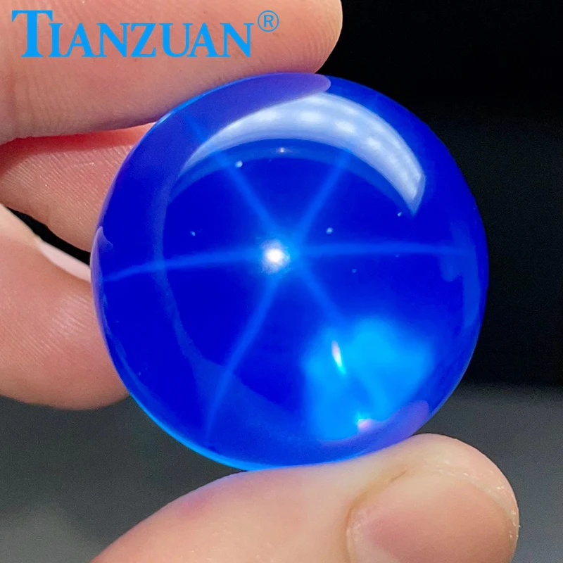 Hot Sale 30mm ball shape Synthetic Blue Star Sapphires Gems Corundum Stone Loose Stone For Jewelry Making