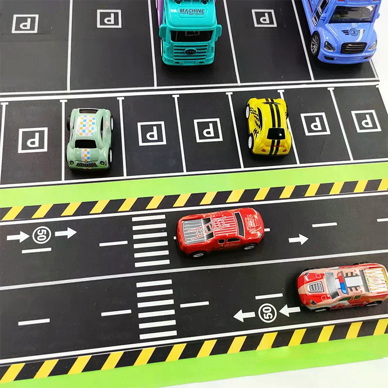 Rolls+9 Traffic Game Scene Application Stickers, 118.1 Inches DIY Road And Rail Transit Design And Paper Tape, Used For Railw 28