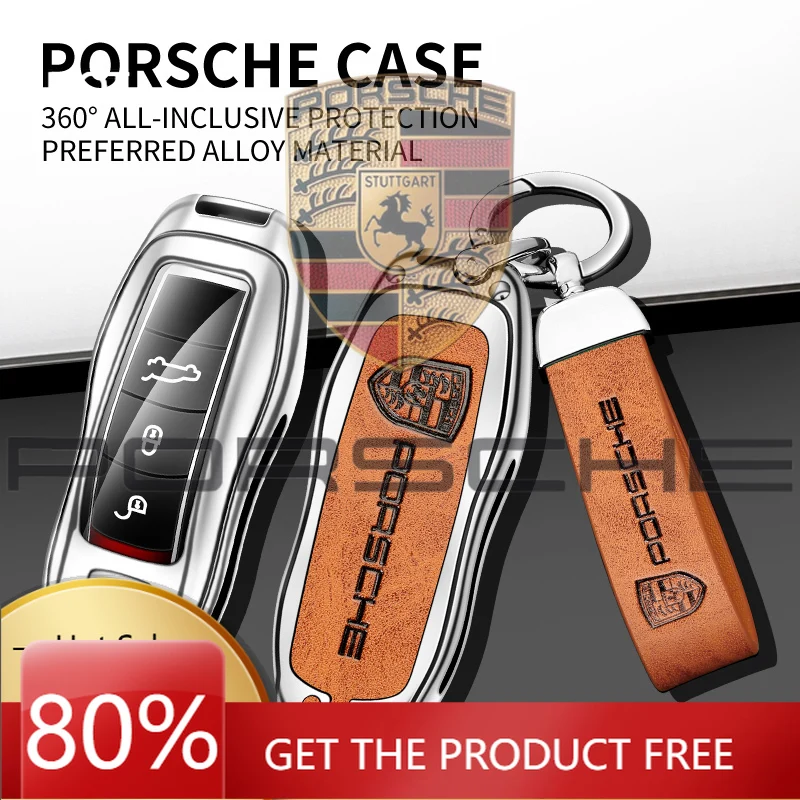 

For Porsche Cayenne Macan Panamera 918 911 Car Smart Key Case Cover Shell For Porsche Panamera Spyder Carrera Macan Boxster Caym