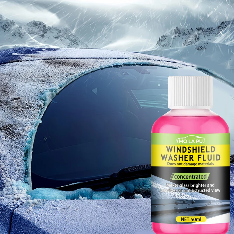 Concentrated Crystal-Coating Liquid for Car Glass - Windshield Wiper Fluid, Keeps Surfaces Smooth, Rain-Proof, and Anti-Fog Without Streaks, Quickly Restores Glass Clarity