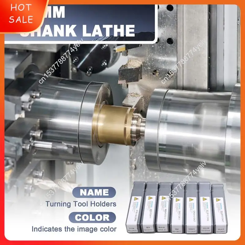 

Turning Tool Holders, 7Pcs 12Mm Shank Lathe Boring Bar Turning Tool Holder Set With Carbide Inserts A62X