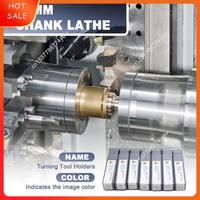Turning Tool Holders, 7Pcs 12Mm Shank Lathe Boring Bar Turning Tool Holder Set With Carbide Inserts A62X