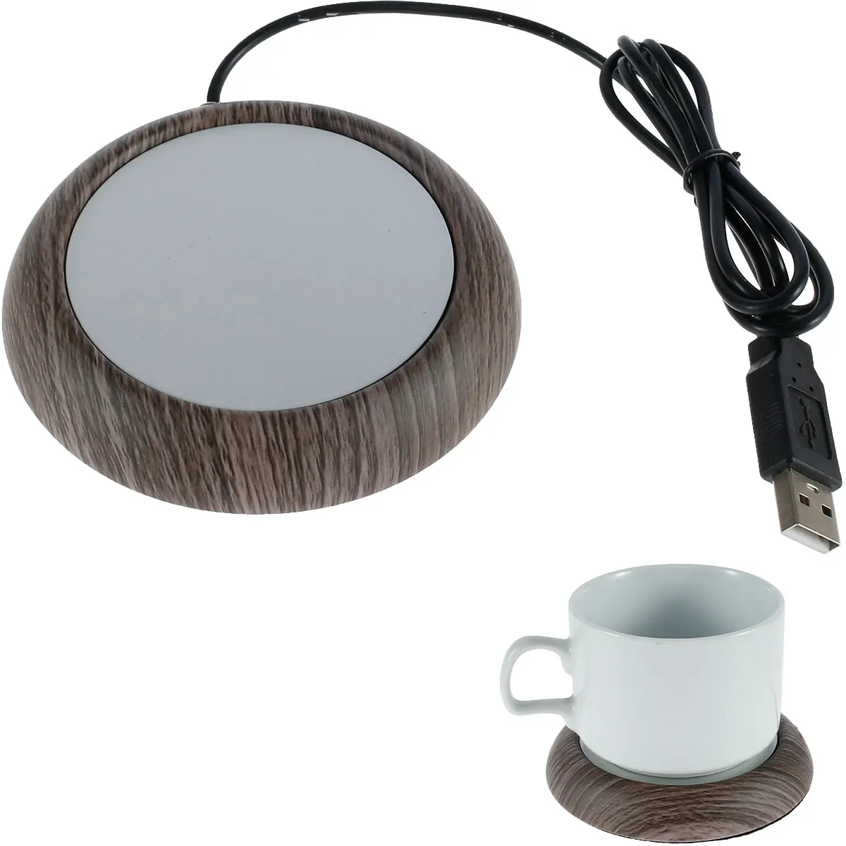 Calentador de tazas USB para café, almohadilla calefactora portátil compacta de 5W, calentador eléctrico de leche y té, calentamiento rápido, estera de taza de temperatura constante