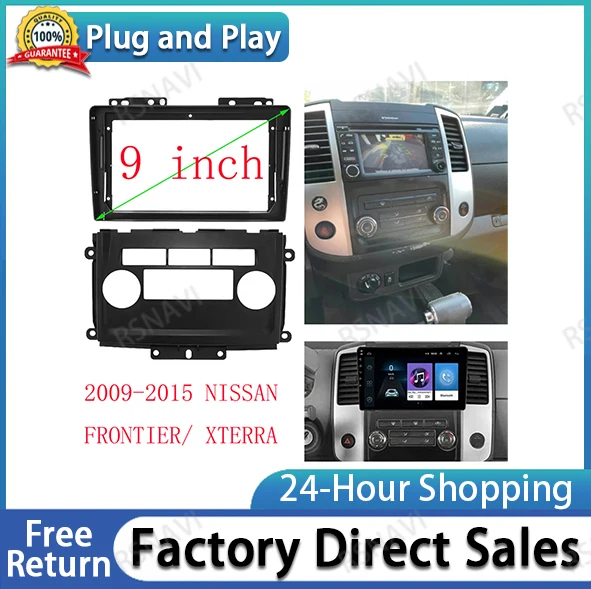 

9 Inch Car Radio Installation Double Din DVD GPS Mp5 Plastic Facia Panel Frame For 2009-2015 NISSAN FRONTIER/ XTERRA