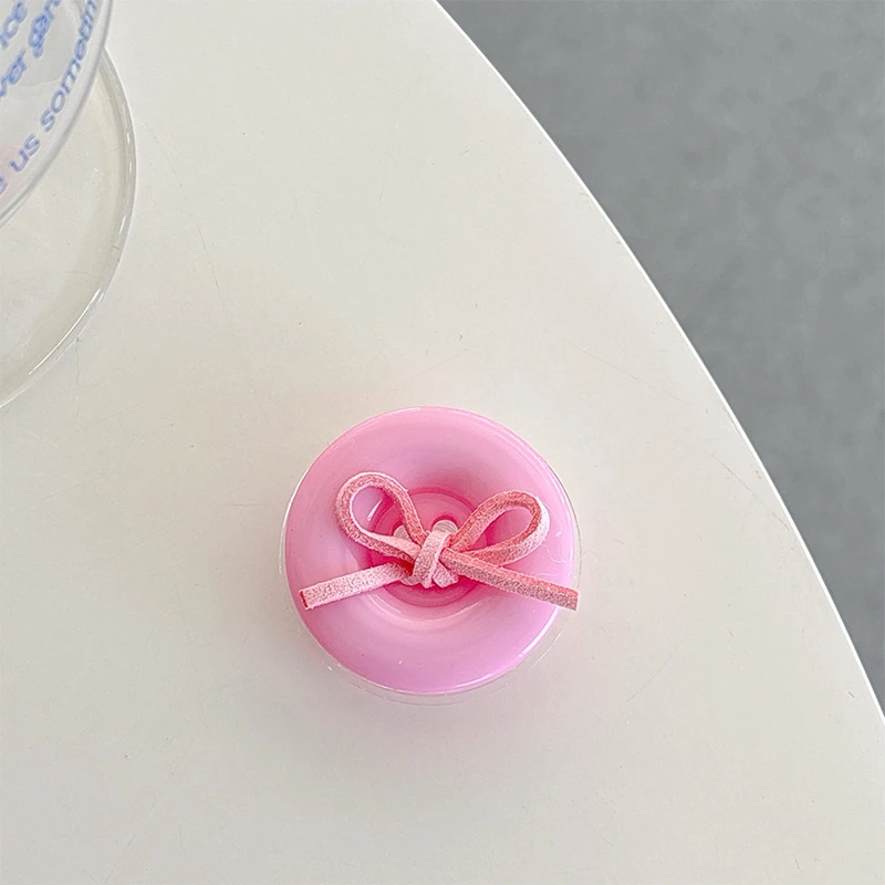 Coréen 3D mignon bonbons bouton nœud papillon support téléphone poignée Tok Griptok anneau de support pour iPhone accessoires support de support de téléphone support