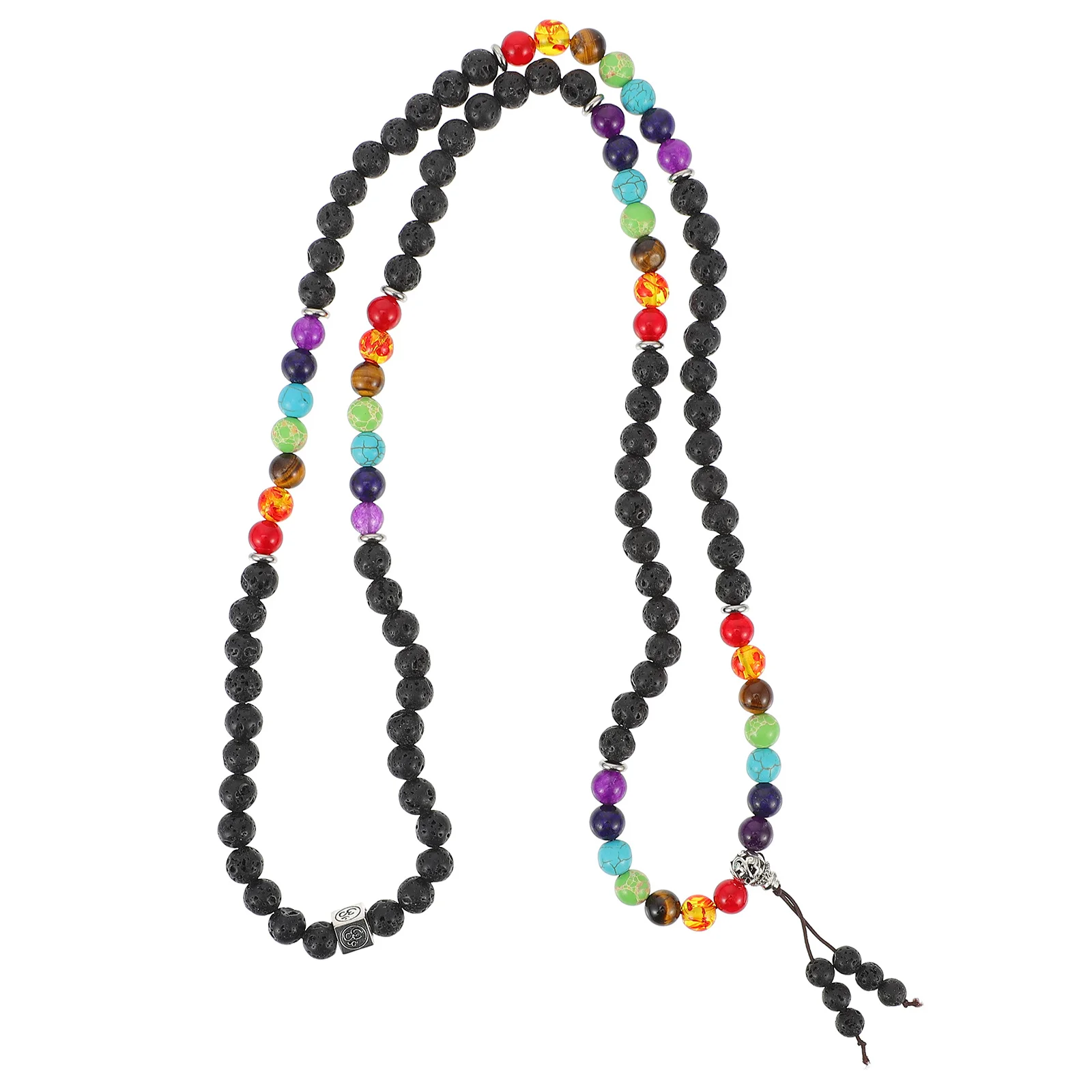 

108 Beads Chakra Stone Unisex Beaded Bracelet For Yoga Meditation Prayer Gift Stone Jewelry 108 Sacred Beads Bracelet For