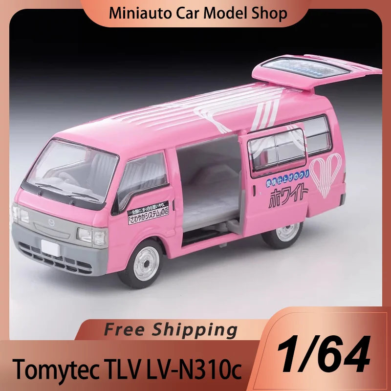 جديد في المخزون Tomytec Tlv 1:64 Mzada Bongo Minivan سبائك الوردي مصغرة دييكاست نموذج Tlv Lv-N310c حافلة نموذج سيارة لعب الاطفال هدية #1