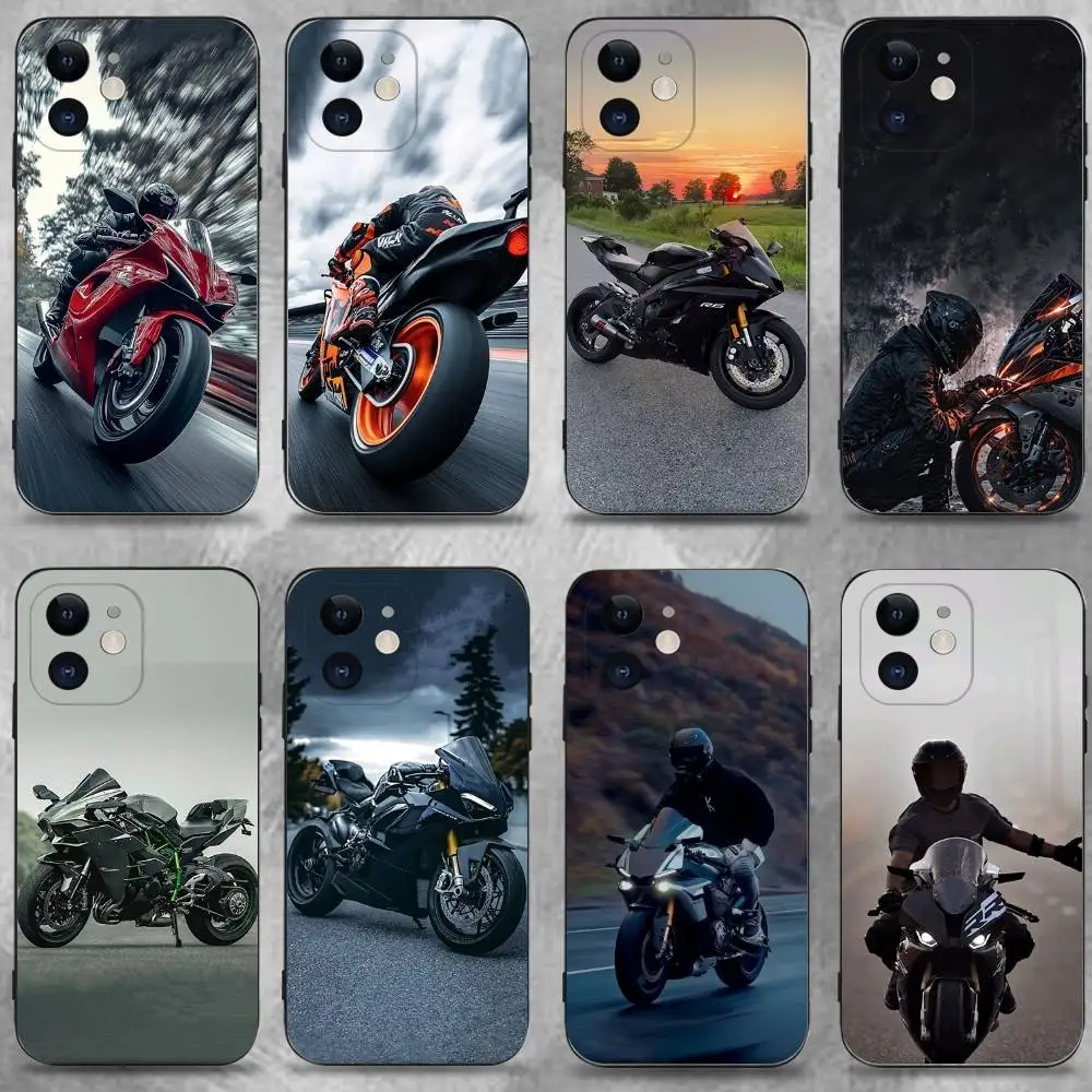 

Bike Moto Y-Yamahaes Phone Case For iPhone 16,15,14,13,12,11 Plus,Pro Max,XS,X,XR,SE,Mini,8,7,Soft Silicone Black Cover