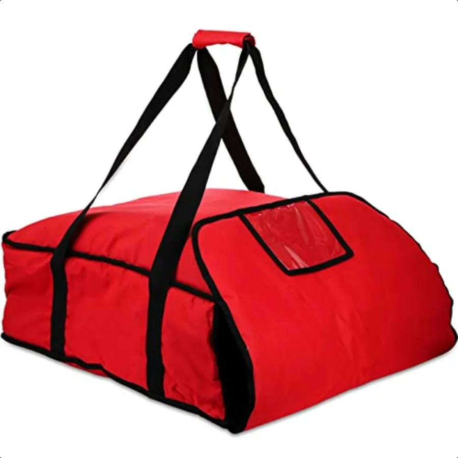 Bolsa Térmica Calentador de Pizza Bolsa Térmica para Entrega de Alimentos 22 x 22 x 8 Rojo