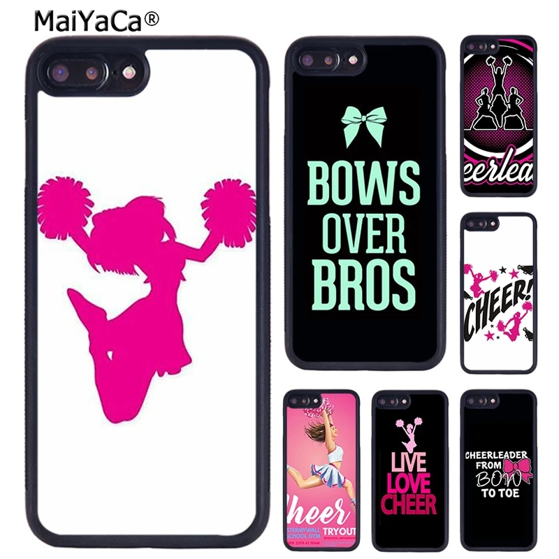 MaiYaCa Cheerleader Cheer Pink Quote Phone Case For iPhone 16 15 14  XR XS 11 12 13 Pro MAX Plus coque Cover Shell