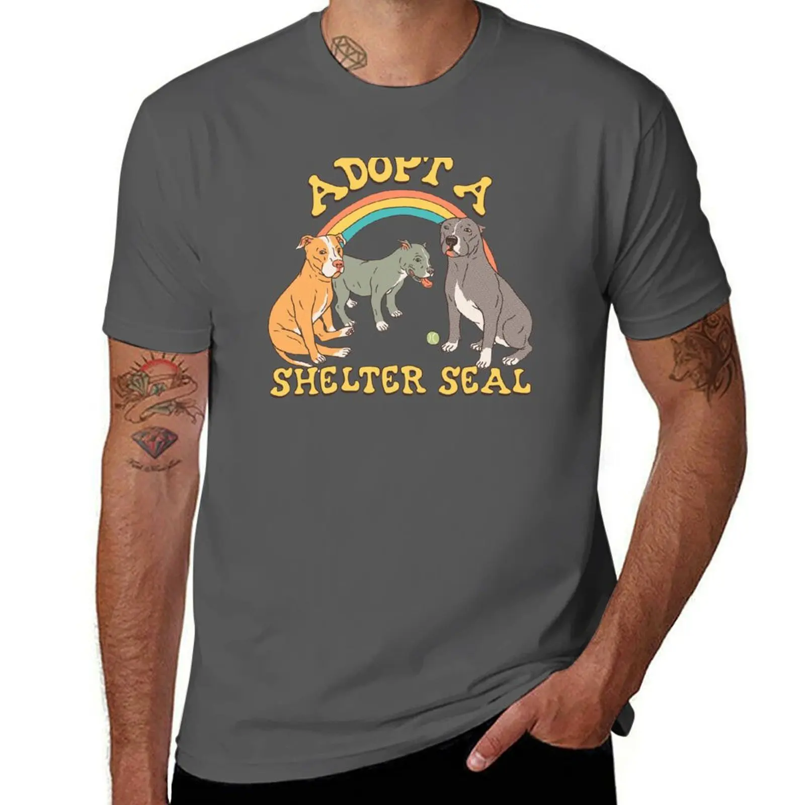 

Adopt A Shelter Seal T-Shirt Anime t-shirt custom t-shirts T-shirts oversize summer 2025 mens graphic t-shirts pack