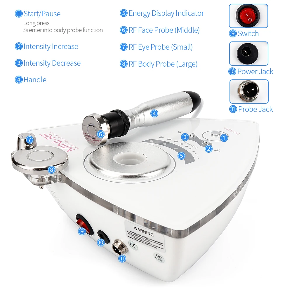 Fomis rf tripolar máquina de levantamento de radiofrequência rf corpo rosto massageador remoção do enrugamento dispositivo antienvelhecimento beleza dispositivo