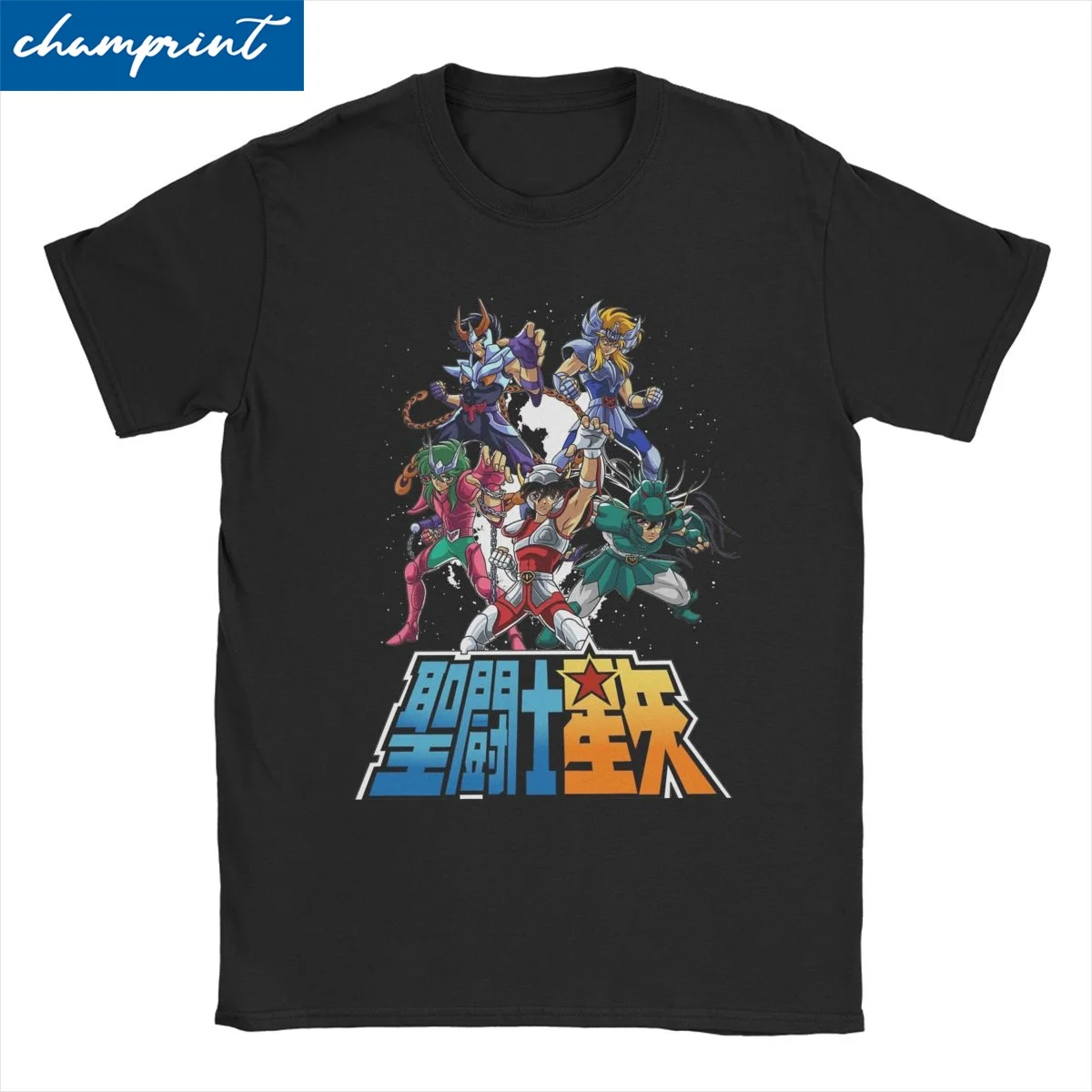 Knights Of The Zodiac Japanese Anime Men Women's T Shirt  Saints Seiya Tee Shirt Short Sleeve T-Shirts Pure Cotton 6XL Clothing