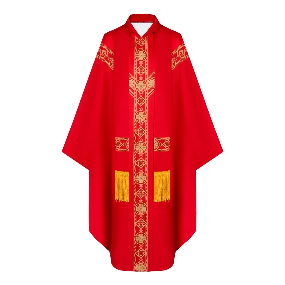 Mittelalterliche europäische Robe für Herren – Gebetskleidung für geistliche Priester, Bühnenkostüm