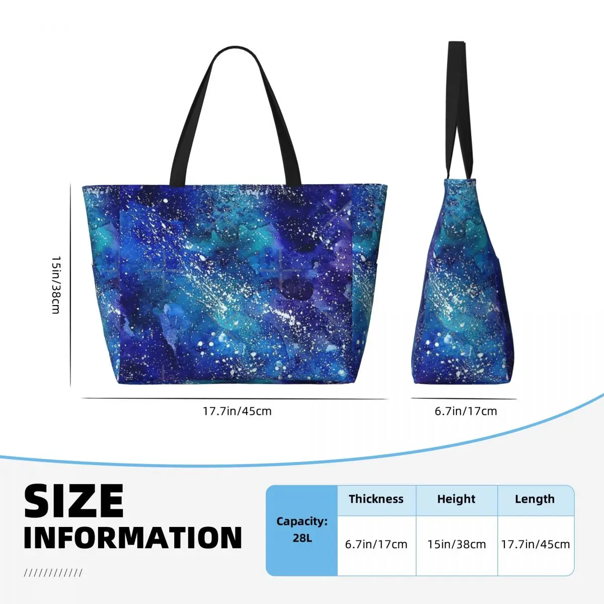 Galaxy acquerello borsa da viaggio da spiaggia, Tote Bag regali per lo Shopping alla moda regalo di compleanno modello Multi-stile