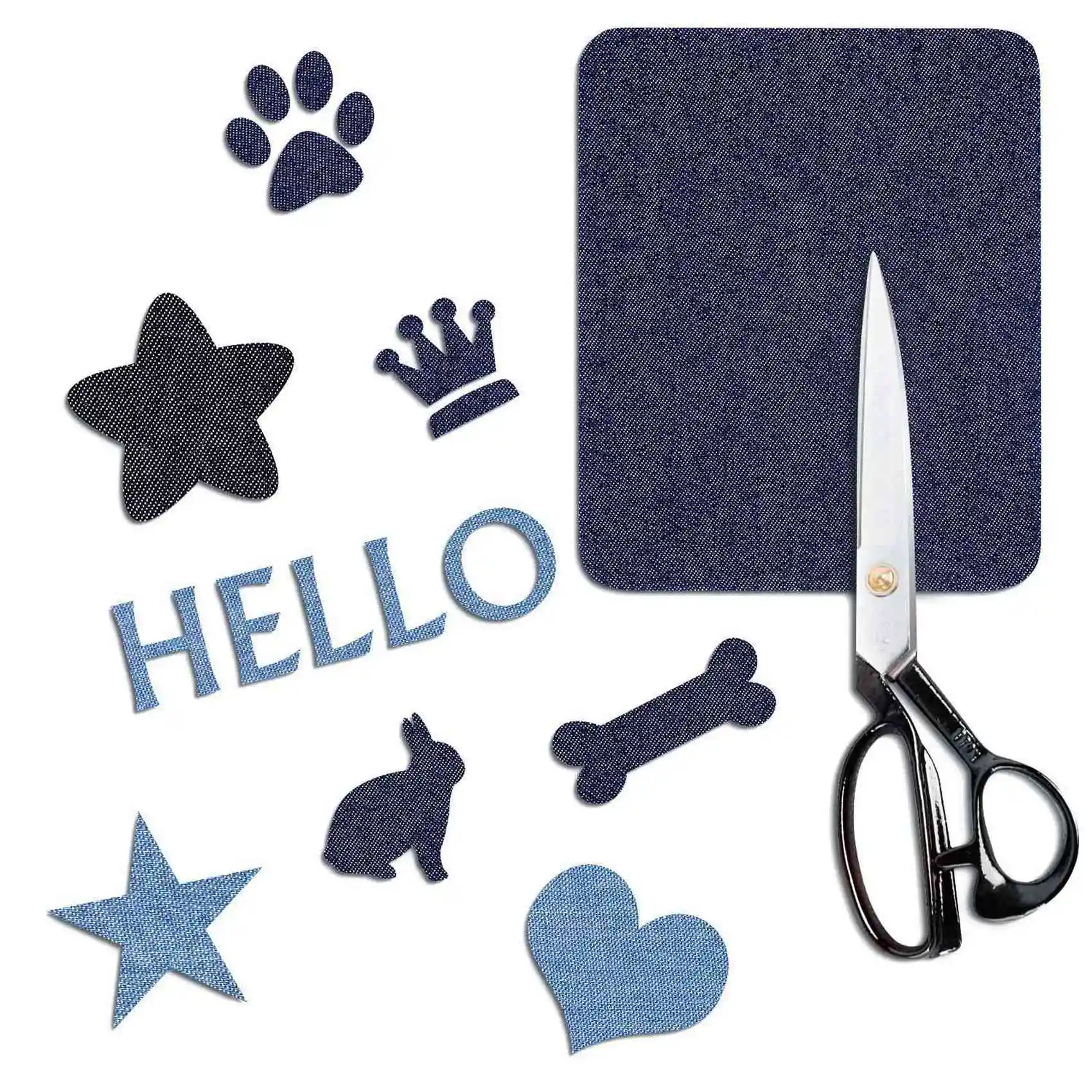 ABRT-Iron On Denim Patch per Abbigliamento Jeans 24 Pezzi, 3 Colori (4,9 Pollici X 3,7 Pollici)