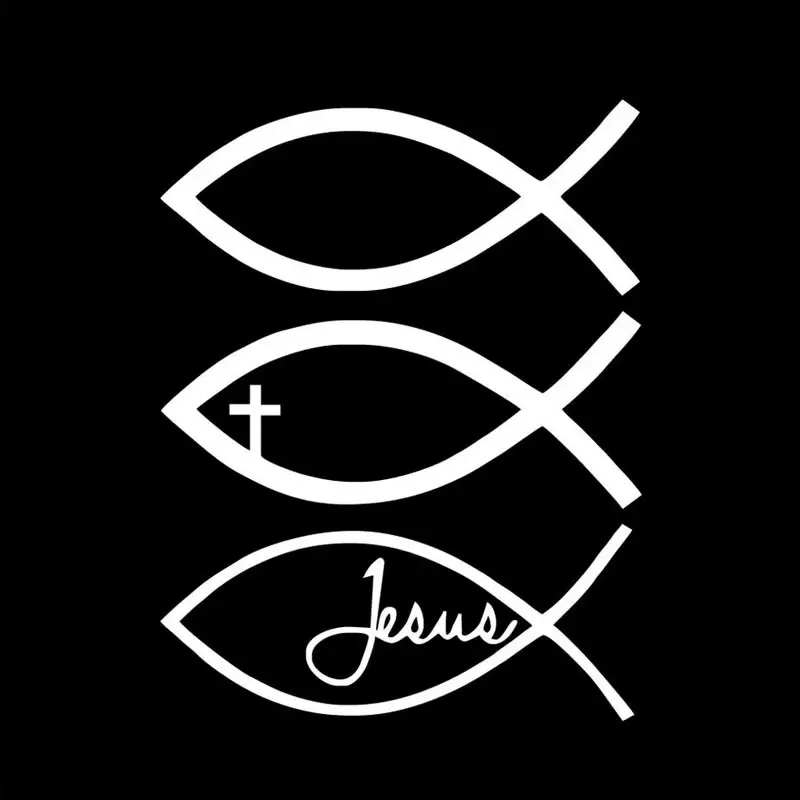 Jesus Fish God Christian Cross Vinyl Sticker Decal Car Sticker,12cm*9cm