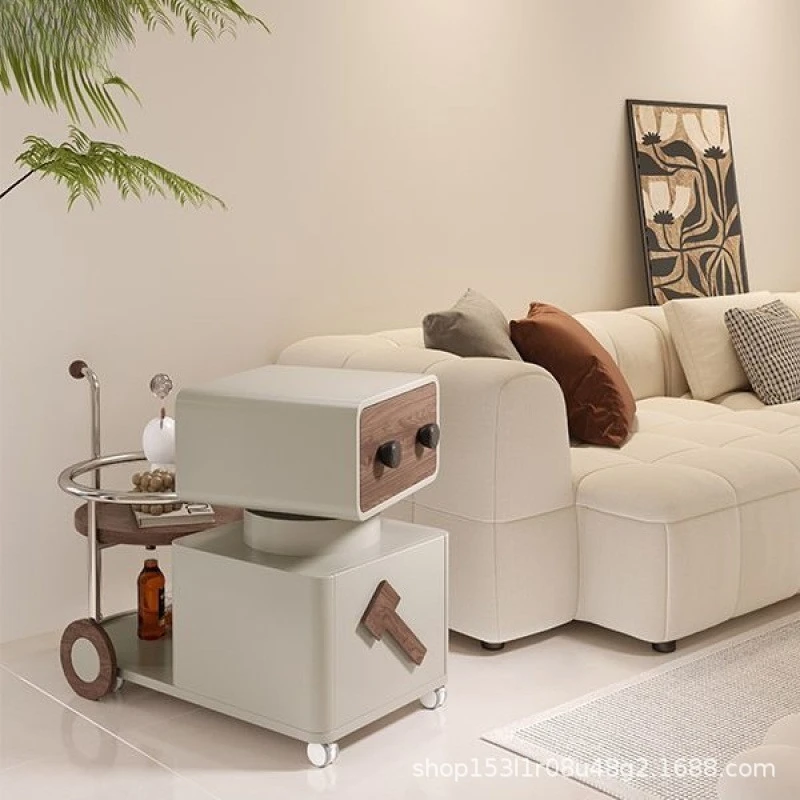 

Modern living room side few multi-functional coffee table household small apartment mobile simple sofa side cabinet lifting