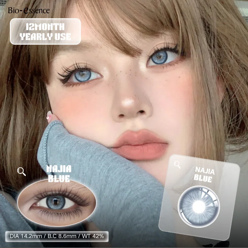 Bio-essence Natürliche Farbige Kontaktlinsen Realistische Pupillen Blaue Augen Kontakt-Make-up Schönheit Braune Farblinsen Graue Linsen Jahreslinsen