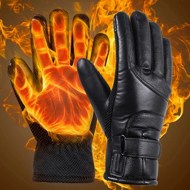 

Winter Cycling Gloves USB Mobile Power Motorcycle Gloves Thermal Electric Heated Gloves Touchscreen Hand Adjustable Temperature